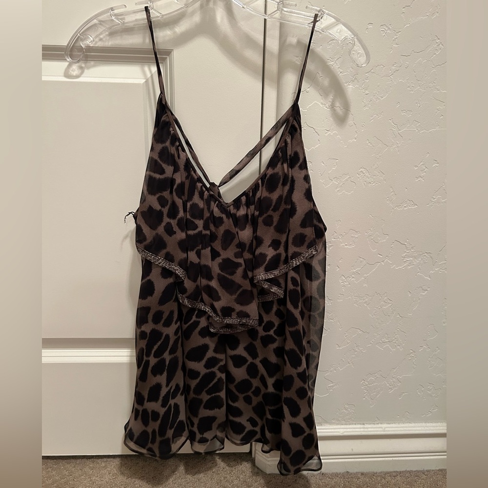Rebecca Taylor leopard top in size 12.